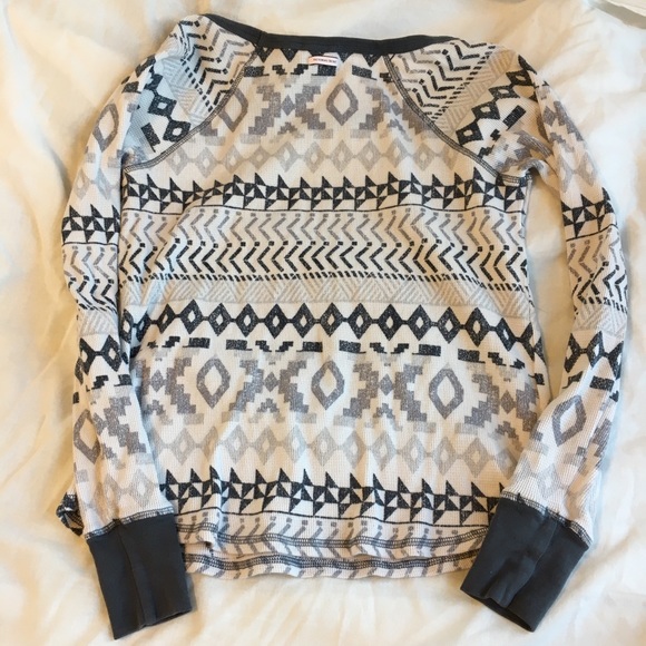 Victoria's Secret Geometric Fireside Waffle Top, XS - Picture 5 of 10